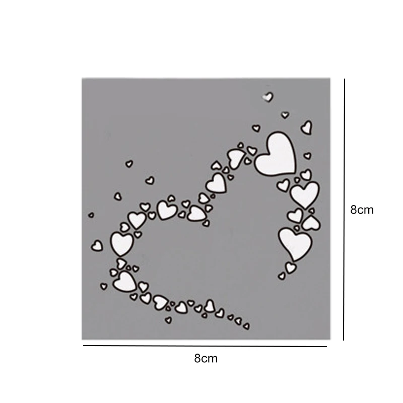 8*8 см любовь в форме сердца режущие трафареты для тиснения трафарет углеродистая сталь, сделай сам Скрапбукинг Аксессуары для свадебной вечеринки - Цвет: 1Pcs