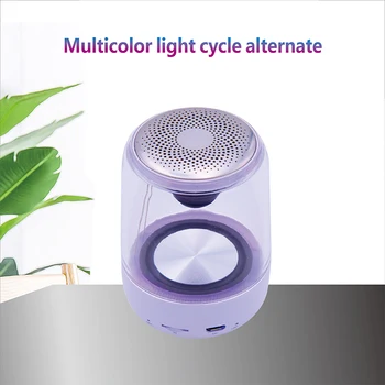 

Wireless blue tooth speaker Mini Column high quality colorful led lights speakers Support MP3 WAV WMA USB Built-in Mic