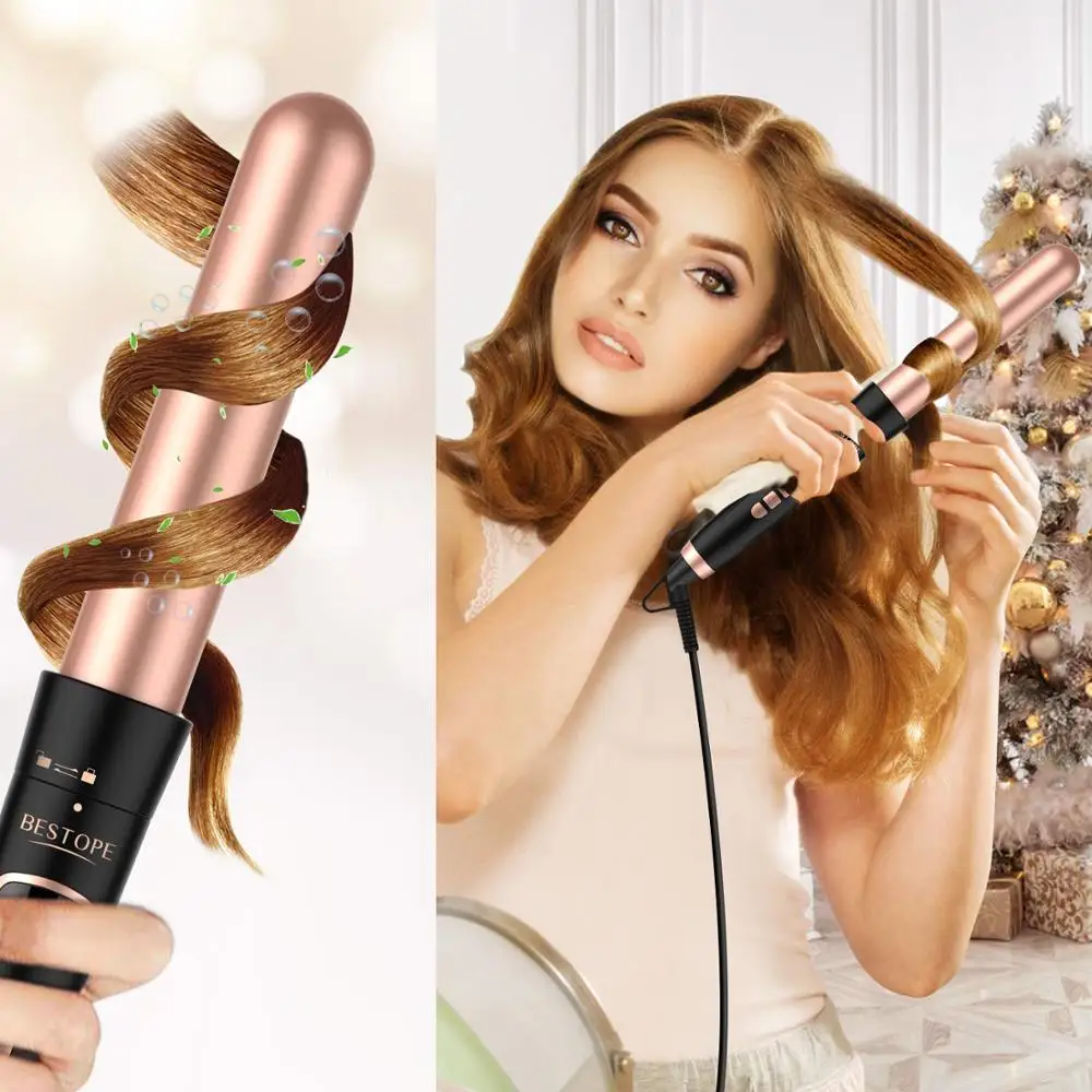  Curling Hair Iron 6 In 1 Tool Set Digital Display Adjustable Temperature Ceramic Conical Spiral Sev