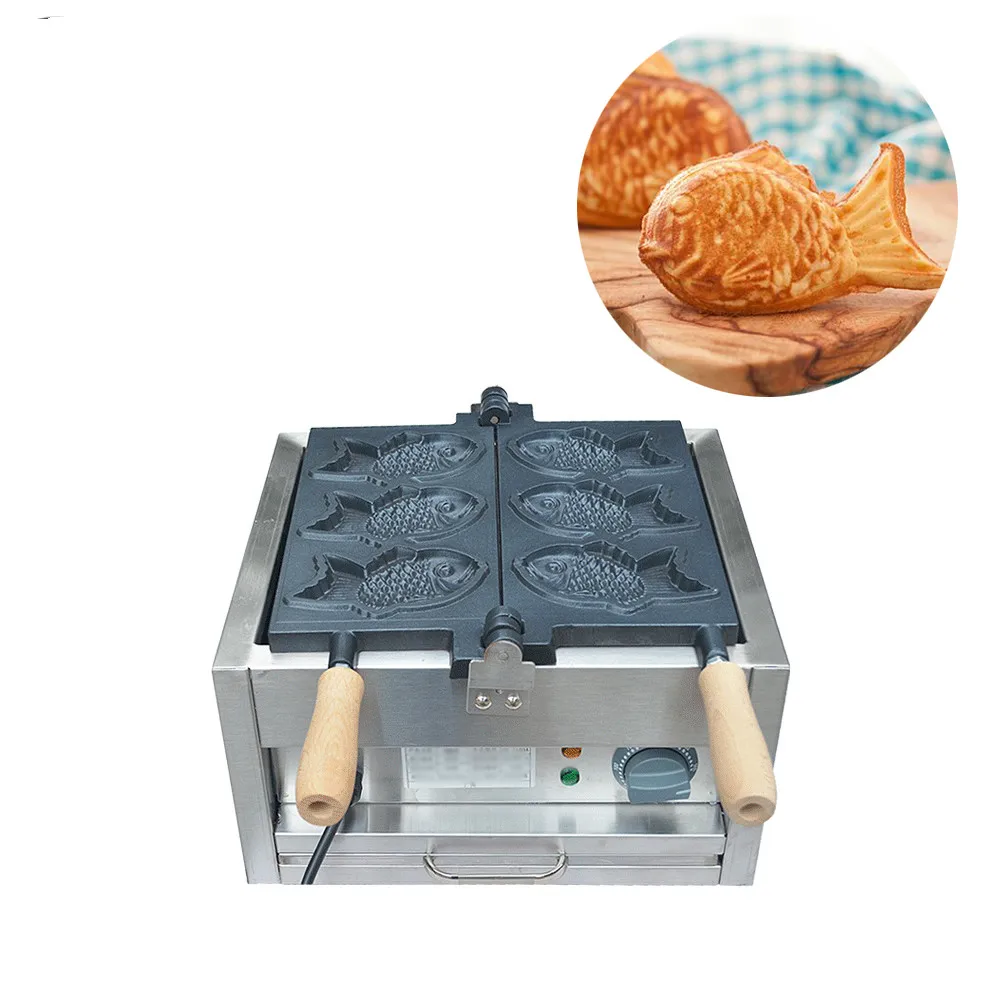 

Electric Fishes Shape big fish cone Waffle Maker Commercial Open Mouth ice cream taiyaki Machine Muffin Iron oven 220V