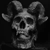 Vintage Gothic Punk Stainless Steel Ring Demon Satan Goat Skull Ring Men's Motorcycle Ring Jewelry Accessories ► Photo 2/6