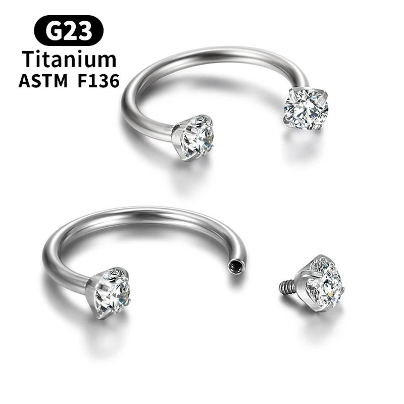 Серьги-клипсы G23 кольца в нос из титана серьги-клипсы для пирсинга уха