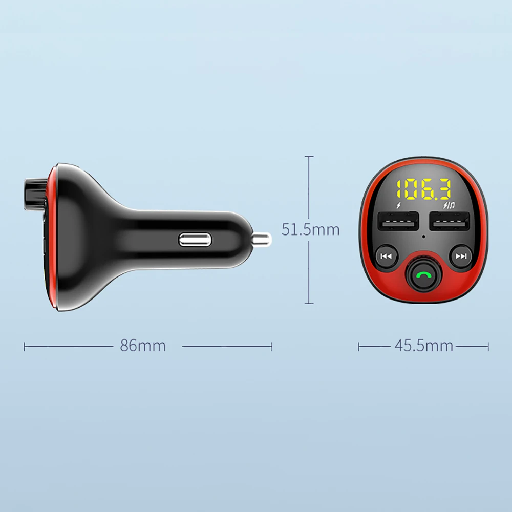 AOSHIKE 5 в 3.1A USB зарядное устройство Bluetooth автомобильный комплект fm-передатчик модулятор аудио Музыка Mp3 плеер Телефон Беспроводной автомобильный комплект громкой связи