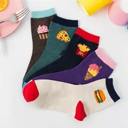 Новинка 2019 года; женские хлопковые носки с героями мультфильмов; милые женские носки в Корейском стиле с изображением кунжута и забавной
