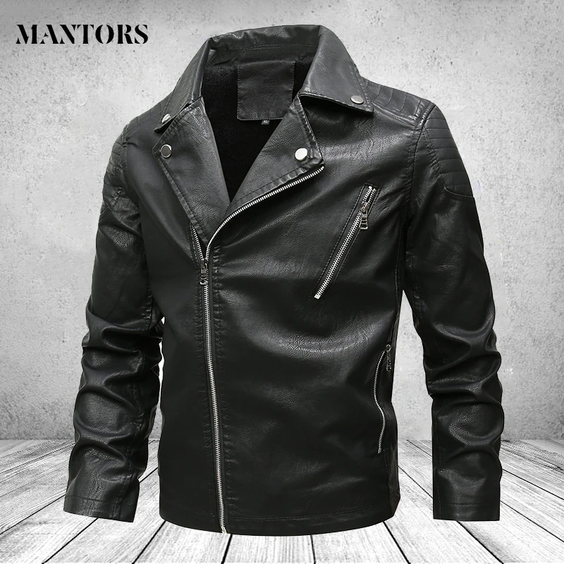 original leather jacket for men Men Jackets Turn Down Collar Winter Casual Warm Thick Fleece Bomber Jacket Mens Fashion Autumn Motorcycle Windbreaker Coat Men all saints leather jacket mens