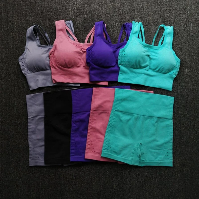 2020 Women Summer Seamless yoga set Fitness Sport Suits GYM Clothing