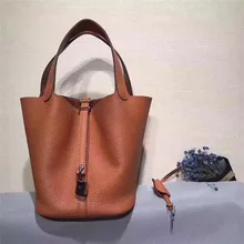 Leather Lady Cabbage Basket with Large Capacity