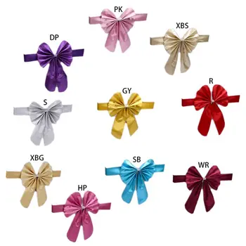 

Wedding Chair Cover Sashes Rhinestone Buckle Butterfly Ribbon Bow Tie Stretchy Bands Birthday Banquet Party Supplies Decoration