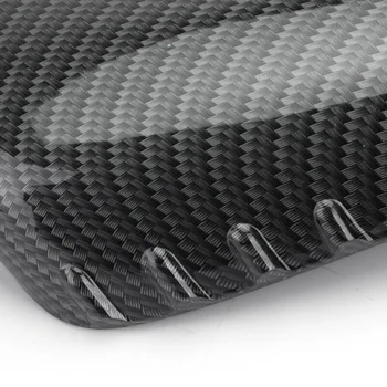 

Front Rearview Mirror Cover Car Accessory Parts Carbon Fiber Black New
