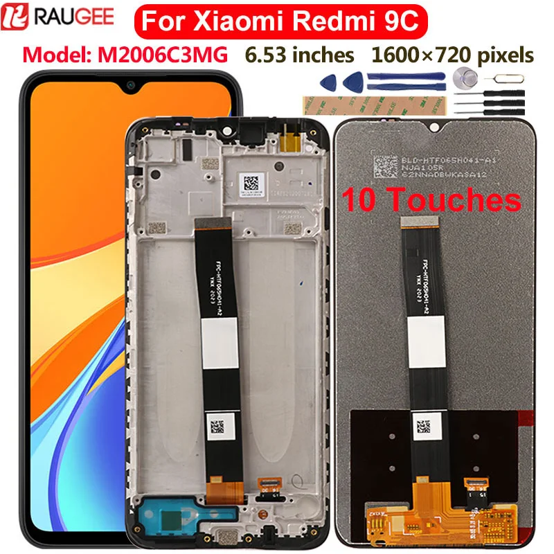 ЖК-дисплей с сенсорным экраном и дигитайзером в сборе для Xiaomi Redmi 9C M2006C3MG сменный