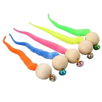 

1/3 Pcs Cat Toy Simulation Worm Toy with Bell for Pet Entertainment LBShipping