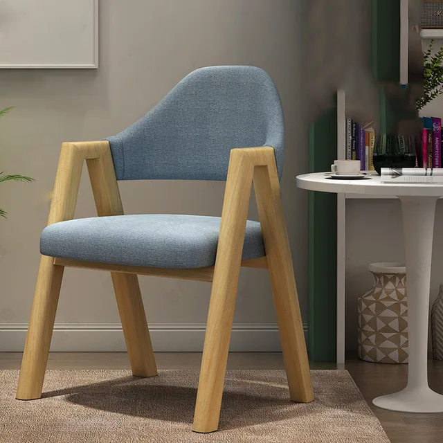 Wooden Make Up Chair Furniture Backrest With Armrest 의자 Home Dining Chairs For Home Decoration Restaurant Chair As Picture