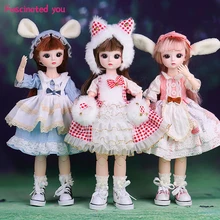 Poupée BJD pour petite fille, 30cm, robe mignonne, 20 poupées articulées amovibles, princesse, beauté, maquillage, à la mode, pour enfants, nouvelle collection 1/6
