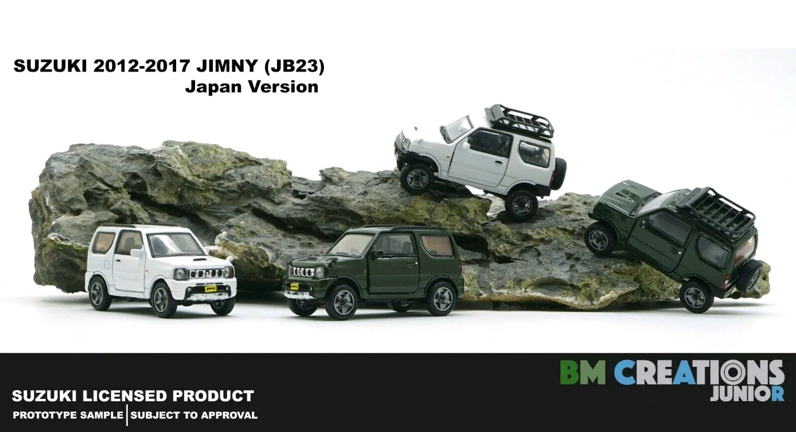 New BM 1/64 Scale Jimny JB23 Miniature Cars by BM Creations JUNIOR 3 inches Diecast toys For Collection Gift