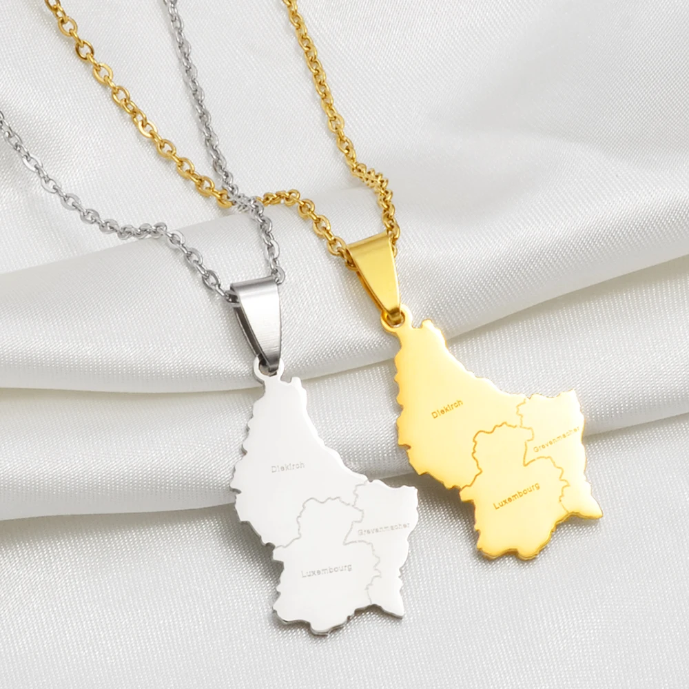 Map Of Luxembourg Necklace