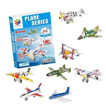 

3D Three-dimensional Paper Aircraft Animal Dinosaur Fire Truck Puzzle Educational DIY Toy Gift for Children Adult