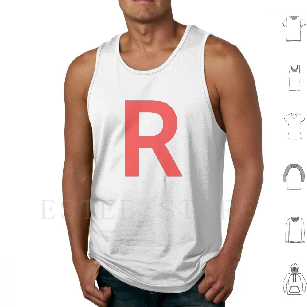 Team Rocket Canotte Gilet Senza Maniche Team Rocket Tipografia Sans Serif Gaming Gamer Halloween Costume Team Rocket James