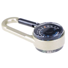 Мини 3в1 карабин компас термометр Открытый Кемпинг Пешие Прогулки многофункциональные инструменты