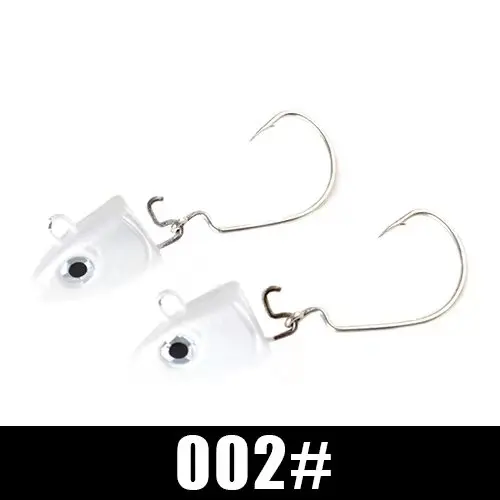5/10/12/25g Minnow Lead Head Soft Fishing Lure Wobblers Jig Head Silicone Bait Offset Hook Jigging Fishing Tackle For Bass Pike - Color: Head 002