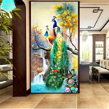 

PSHINY 5D DIY Diamond Embroidery Sale Peacocks Animal Picture Full Drill Round Rhinestone Diamond Painting Cross Stitch New 2020