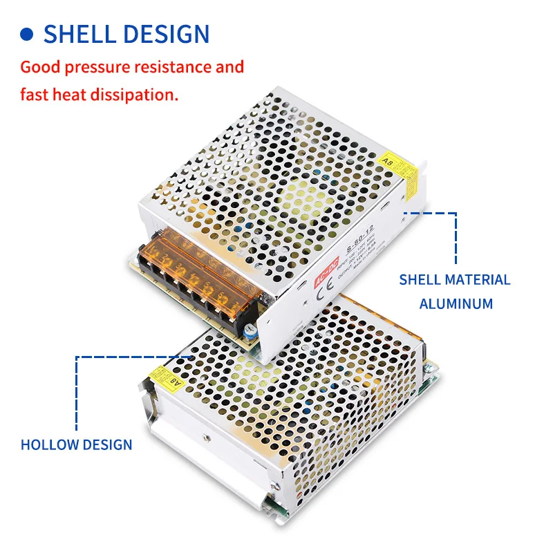 Lighting Transformer DC 5V 12V 24V 36V 48V 1A 2A 3A 5A 6A 6.5A 7.5A 8A 10A 12A 15A 20A 30A 33A 40A 50A 60A Power Supply For Led 5