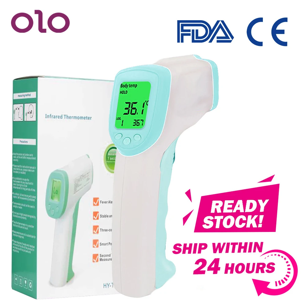 

Forehead Ear Thermometer Gun Non Contact Infrared Thermometer Baby Adult Body Termometro Temperature Fever Digital Measure Tool