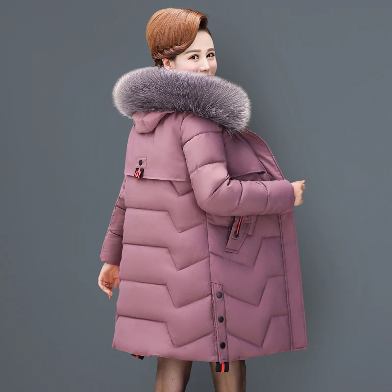 Женская зимняя одежда среднего возраста, хлопок, jacket40-50years, старый темперамент, тонкая пуховая куртка, зимняя женская куртка, Новинка