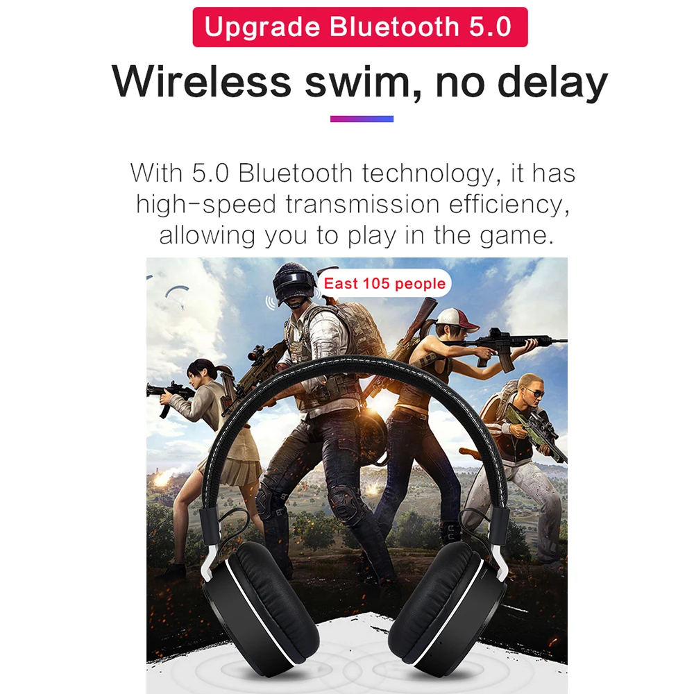Беспроводные наушники Bluetooth 5,0, гарнитура, стерео, бас, музыкальные наушники с мягкими наушниками, с активным шумоподавлением