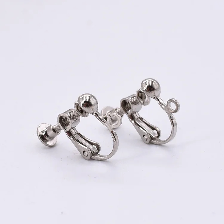 100pcs Gold Silver Earring Converters Variable Screw Ear Clip Base for No-Pierced DIY Jewelry Making Accessories Soft Rubber Plu