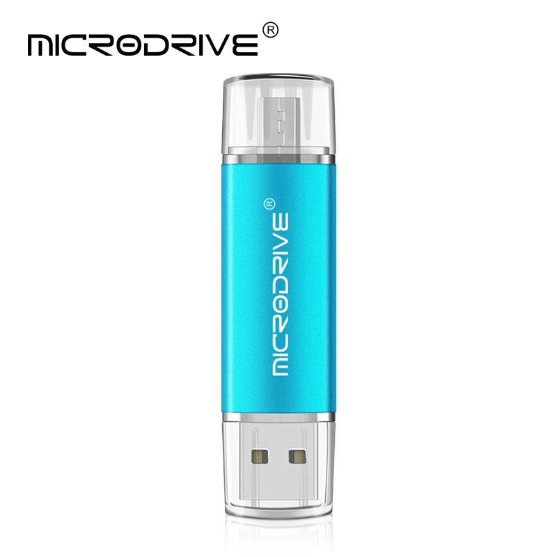 light blue 2 в 1 смартфон OTG USB флеш-накопители 4 ГБ 8 ГБ 16 ГБ 32 ГБ 64 Гб otg Внешние флеш-накопители карта памяти Флешка для телефона планшета - Цвет: light blue