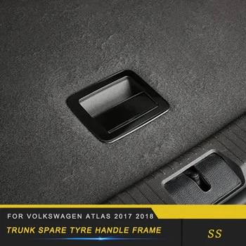 

For Volkswagen VW Atlas 2017-2019 Car Styling Trunk Spare Handle Panel Cover Trim Frame Sticker Interior Accessories