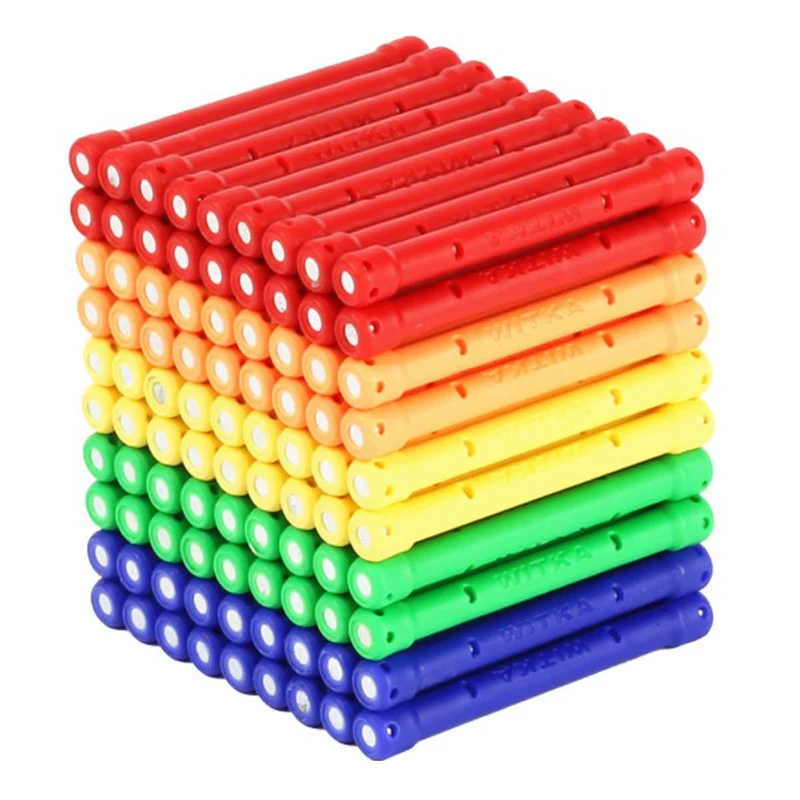 

Hot DIY Magnet Bars Metal Ball Magnetic Designer Building Blocks Construction Educational Toys for Children Christmas Gifts