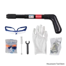 E clavo de remache arma ahorro de trabajo de acero de aleación cepillos herramienta de pistola de anclaje de pared de alambre ranurado dispositivo