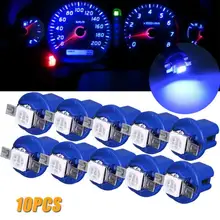 10 teile/los Auto Innen T5 Led 1 SMD DC 12V Licht Dashboard Auto Birne Auto Side Wedge Licht Lampe blau rot lila grün