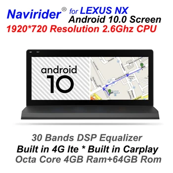 

Android 10.0 Car Audio Radio Head Unit For Lexus NX300 NX200t NX300h NX 2015 2016 2017 10.25INCH Touch Screen GPS Navigation
