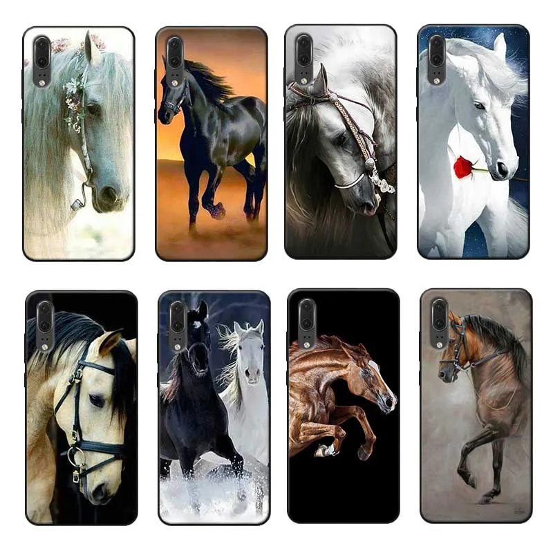 For huawei mate 30 pro p20 p30 20 lite Clear Soft Silicone Phone Case horse |
