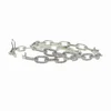 inner 56-58mm silver color micro pave clear cubic zirconia iced out bling cz cuban link chain bangle bracelet for women 6