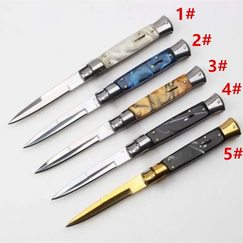 

9 inch Classic Single Action Acrylic Itau Pocket Knife Assisted Folding Hunting Tactical Survival Knifes Gift knives