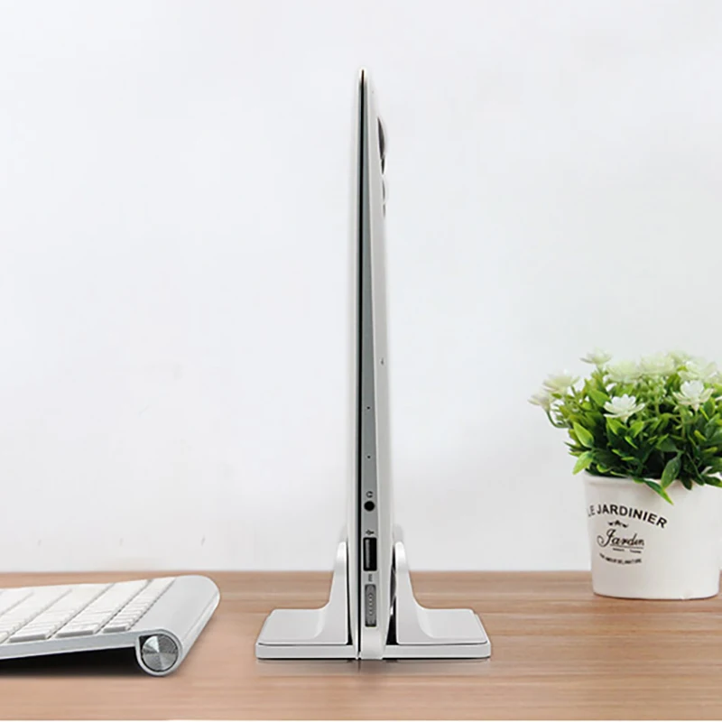 Горячая Алюминиевая Подставка для ноутбука Macbook Air Pro стабильная Вертикальная настольная подставка с регулируемым размером док-станции держатель для книг подставка для ноутбука