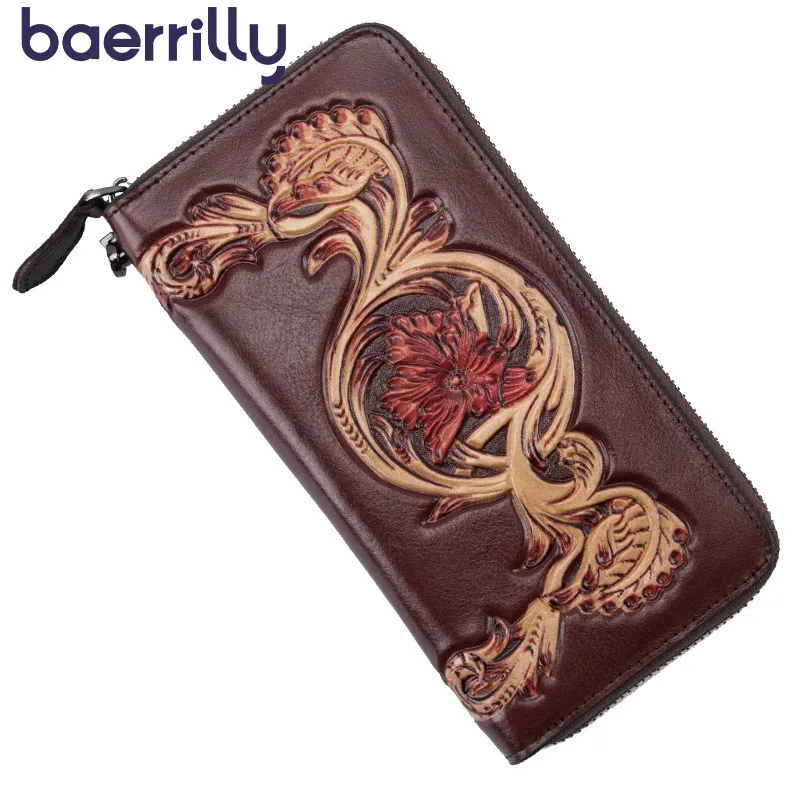 

Women Wallets With Phone Case Wallet Female Genuine Leather Rfid Card Holder Long Clutch Bags Women Coin Purse Zipper Carteira
