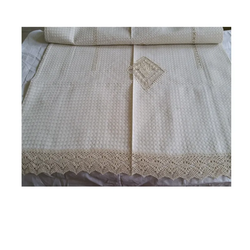 Handmade embroidered kitchen curtains lace edge shutter shower curtains decorated for cafe home textile beige