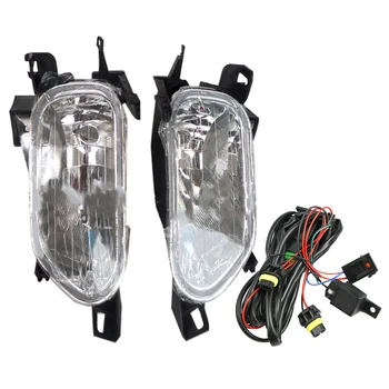 

DWCX 1 Pair Front Side Fog Lights Lamps & Switch Wiring H11 Bulb Kit Assembly WJ30014209 Fit for Honda Accord 2003 2004-2007