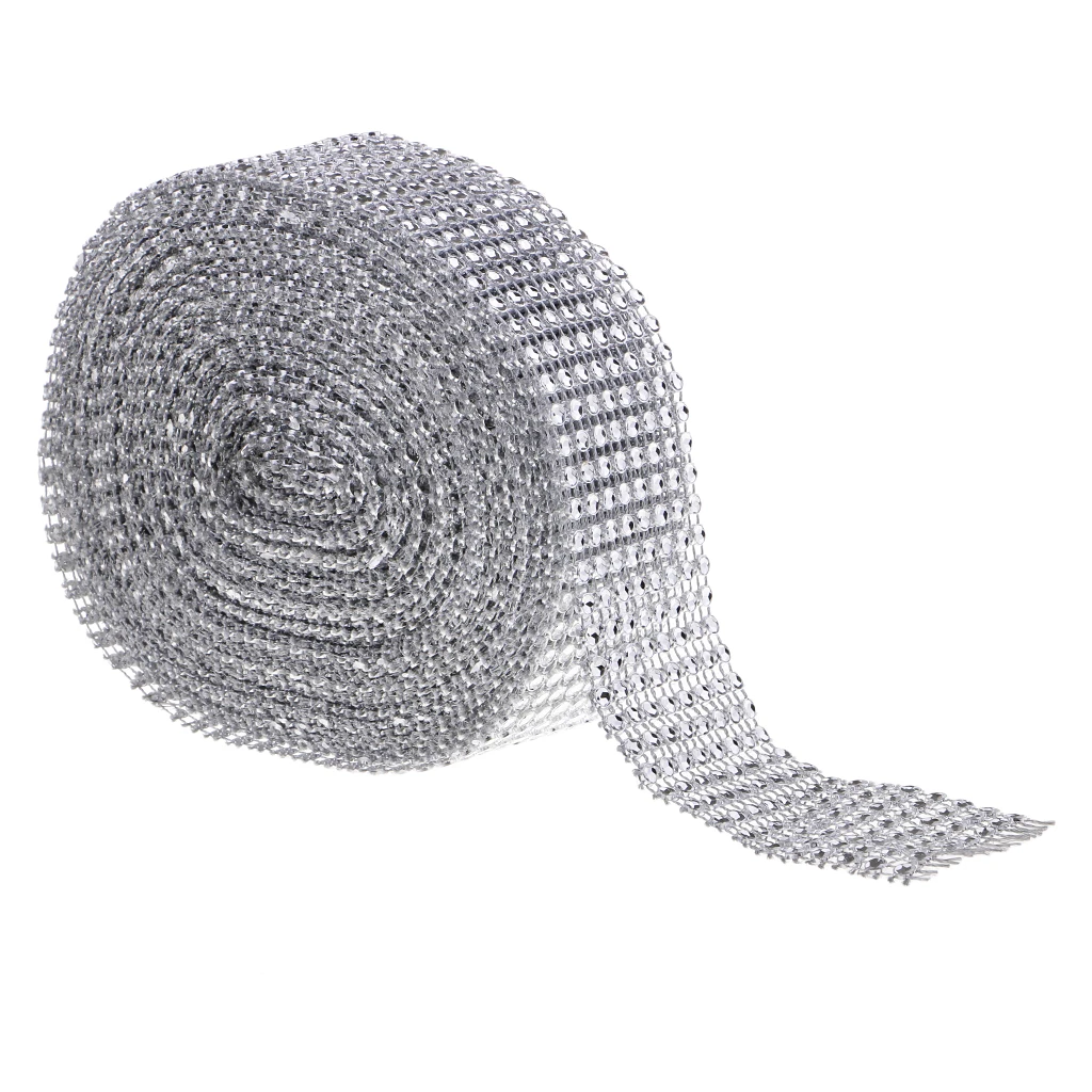 10 Yards Diamond Mesh Wrap Roll Drill Wire Drill Silver Environmental Protection Imitation Drill Bit Drill Bit