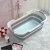 Newborn Baby Folding Bath Tub Pet Folding Bathtub Storage Non-Slip Cat Dog Bath Tubs Safety Children Tub Bathroom Accessorie ► Photo 3/6