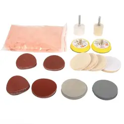 Kit de poudre de polissage pour vitres, 39 pièces, 230G, en oxyde de cérium, pour pare brise de voiture SUV, avant/arrière, outil de réparation 