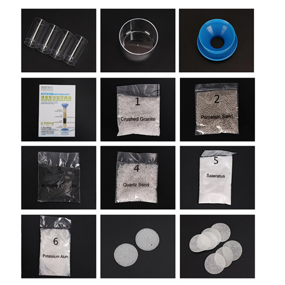  DIY Assembled Water Purifier Chemistry Experiment Kit Developmental Kids Toys Teaching supplies gif - 4000421042073