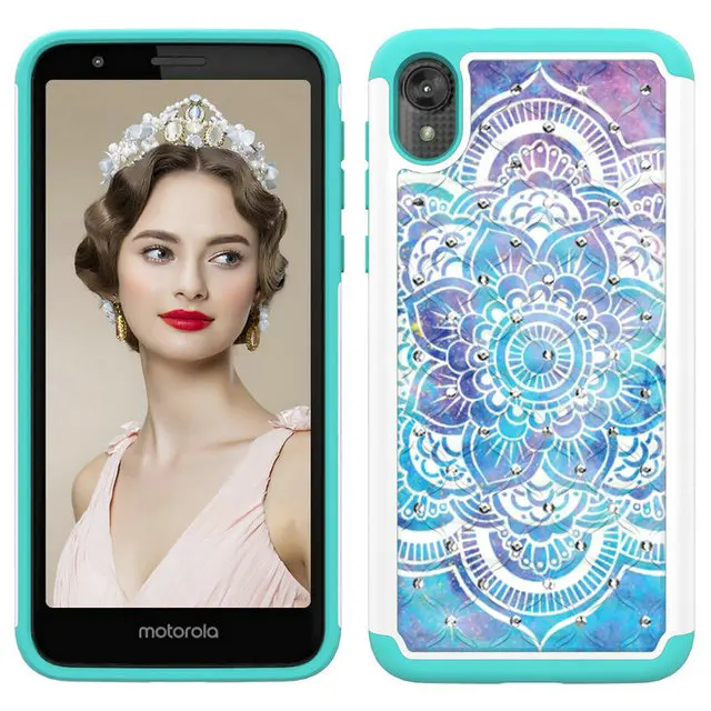 Блестящий чехол со стразами для Motorola Moto E6, чехол для смартфона Motorola E6, чехол для Moto E 6 6th Gen, задняя крышка - Цвет: 5
