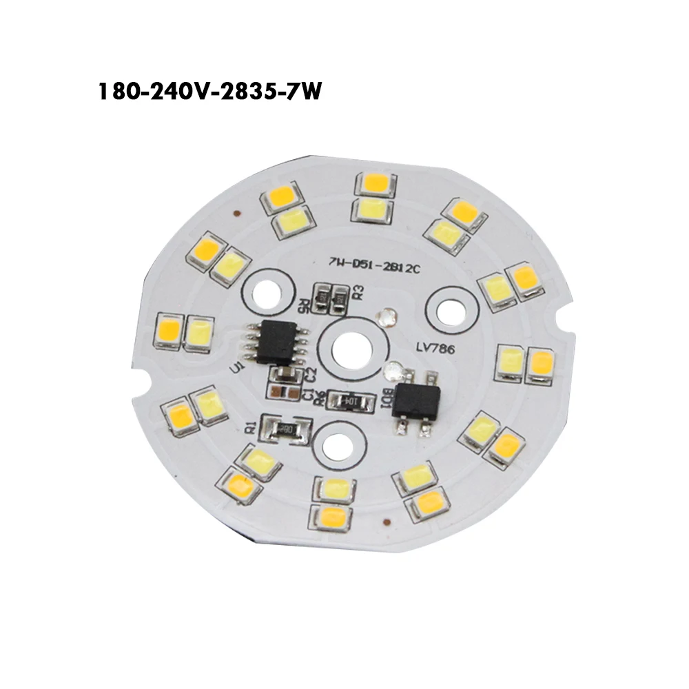 

Hot Sale! 10pcs LED Bulb Patch Lamp SMD Plate Circular Module Light Source Plate For Bulb Light 180-240V White / Warm White