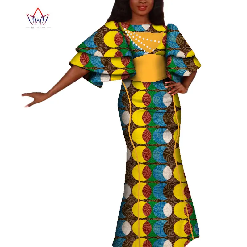 Африканские платья Dashiki для женщин 2020 года bazin нигерийские Элегантные с