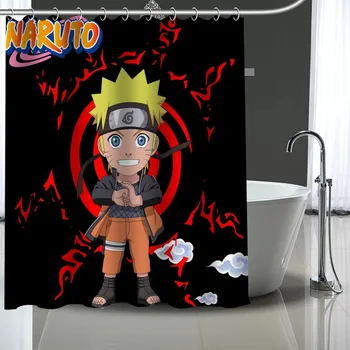 

Hot Sale Naruto Custom Pattern Polyester Bath curtain Waterproof Shower Curtains DIY Bath Screen Printed Curtain for Bathroom